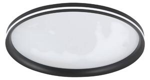 Fabas Luce Lampa sufitowa LED Isy, możliwość ściemniania, czarny, salon / jadalnia, metal, nowoczesny