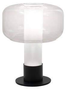 Fabas Luce Lampa stołowa LED Flick, możliwość ściemniania, przezroczysty / transparentny, salon / jadalnia, szkło, nowoczesny