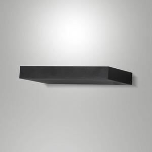 Fabas Luce Kinkiet LED Guia, czarny, metal, szerokość 24 cm Guia, czarny, salon / jadalnia, metal, nowoczesny