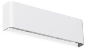 IDEAL LUX Kinkiet LED Delta, biały / opal, salon / jadalnia, aluminium, nowoczesny