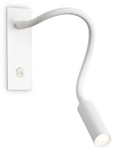 Ideallux Kinkiet LED IO, biały / opal, sypialnia, aluminium, nowoczesny