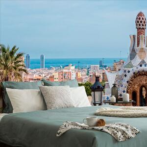 Fototapeta widok na Park Güell w Barcelonie