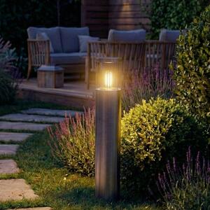 OSRAM Lampa cokołowa ENDURA CLASSIC EBRO, stal szlachetna, 49 cm IP44 możliwość ściemniania, aluminiowy / szary / cynkowy, stal szlachetna, nowoczesny