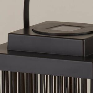 Searchlight Lampa tarasowa LED Sophelia, 26 cm, czarna, rattan Sophelia, czarny, drewno, skandynawski