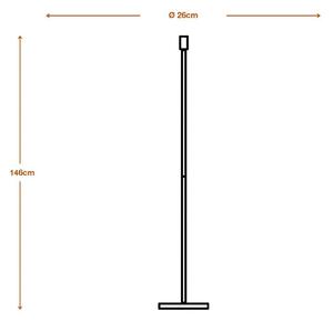 OSRAM Lampa stojąca DECOR STICK, aluminiowy / szary / cynkowy, salon / jadalnia, metal, nowoczesny