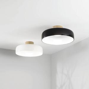Fabas Luce Lampa sufitowa LED Lunar, możliwość ściemniania, czarny, salon / jadalnia, szkło, nowoczesny