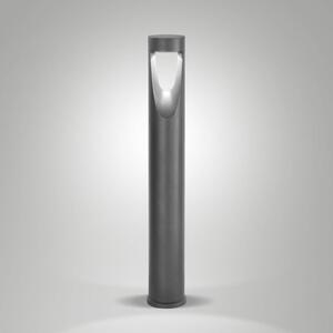 Fabas Luce Słupek oświetleniowy LED Teo, czarny, aluminium, nowoczesny
