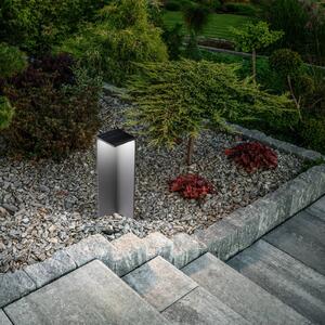 Fabas Luce Lampa solarna LED Fold, ciemnoszara, czujnik ruchu, IP54 Fold, czarny, aluminium, nowoczesny
