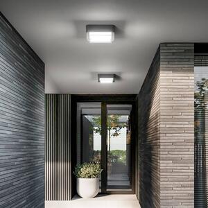 Fabas Luce Lampa sufitowa zewnętrzna LED Diuk, ciemnoszara, metal, IP65 Diuk, czarny, aluminium, nowoczesny