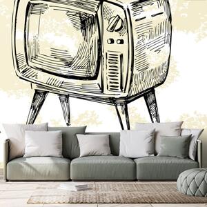 Tapeta retro telewizor