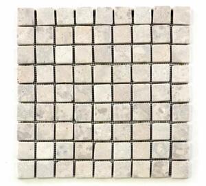 Mozaika marmurowa Garth na siatce kremowa 1 m2