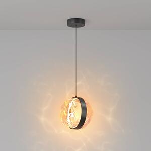 Maytoni Lampa wisząca szklana Misterio, możliwość ściemniania, czarny, salon / jadalnia, metal