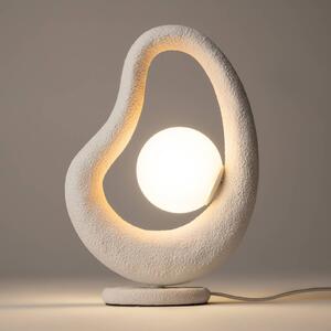 Maytoni Lampa stołowa Opus, biały / opal, sypialnia, metal