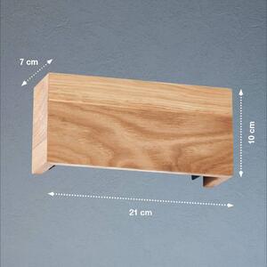 FISCHER & HONSEL Kinkiet Shine-Wood, jasne drewno, salon / jadalnia, drewno
