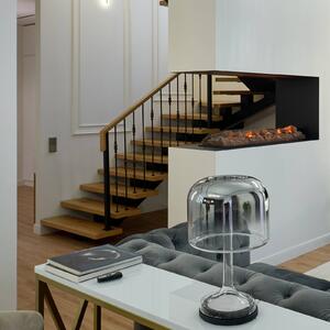 Maytoni Lampa stołowa LED Spirito, aluminiowy / szary / cynkowy, salon / jadalnia, szkło