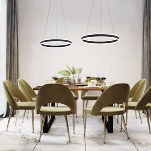 FISCHER & HONSEL Lampa wisząca Sirko, możliwość ściemniania, czarny, salon / jadalnia, metal, nowoczesny