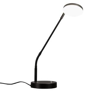 FISCHER & HONSEL Lampa stołowa LED Sorento, możliwość ściemniania, czarny, salon / jadalnia, metal, nowoczesny
