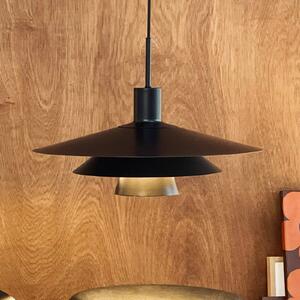 Dyberg Larsen Lampa wisząca designerska Kay, możliwość ściemniania, czarny, salon / jadalnia, metal, design
