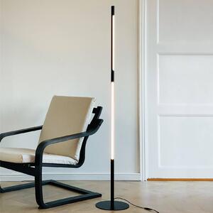 Dyberg Larsen Lampa stojąca designerska Vagner, możliwość ściemniania, czarny, salon / jadalnia, metal, design
