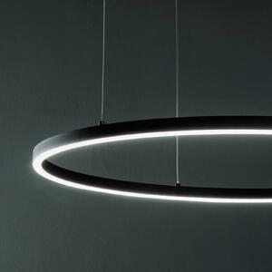 IDEAL LUX Lampa wisząca Oracle Slim, biały / opal, salon / jadalnia, aluminium, nowoczesny