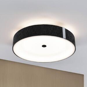 Paulmann Inteligentna lampa sufitowa Malika, możliwość ściemniania, aluminiowy / szary / cynkowy, salon / jadalnia, tkanina / materiał / jedwab, nowoczesny