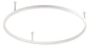 IDEAL LUX Lampa sufitowa LED Oracle Slim, biały / opal, salon / jadalnia, aluminium, nowoczesny