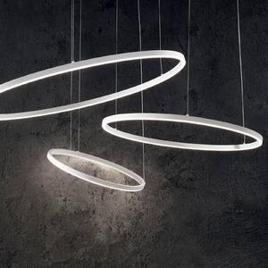 IDEAL LUX Lampa wisząca Oracle Slim, biały / opal, salon / jadalnia, aluminium, nowoczesny