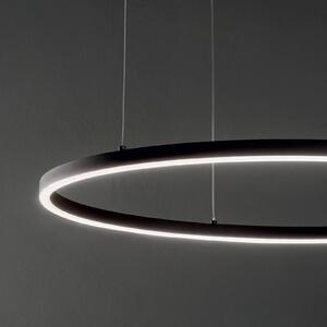 IDEAL LUX Lampa wisząca Oracle Slim, czarny, salon / jadalnia, aluminium, nowoczesny