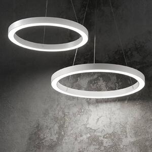 IDEAL LUX Lampa wisząca Oracle, biały / opal, salon / jadalnia, aluminium, nowoczesny