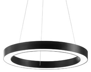 IDEAL LUX Lampa wisząca Oracle, czarny, salon / jadalnia, aluminium, nowoczesny