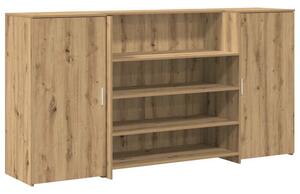 Biurko recepcyjne dÄ b artisan 200x50x103,5 cm drewno klejone