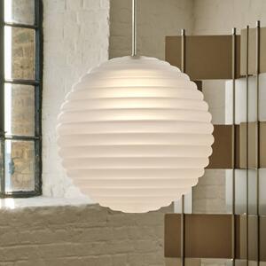 Tom Dixon Lampa wisząca szklana Press Sphere, możliwość ściemniania, biały / opal, salon / jadalnia, szkło, design