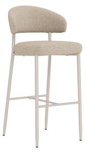 Hoker tapicerowany IRIS Beżowy (tkanina Basel 24) / stelaż szary beż (kaszmir)