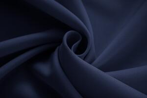 Ciemnoniebieska zasłona OXFORD 140x250 cm Zawieszanie: Taśma z wiązaniami