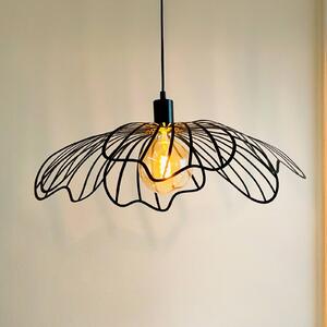 Dyberg Larsen Lampa wisząca designerska Blumen, możliwość ściemniania, czarny, salon / jadalnia, metal, design