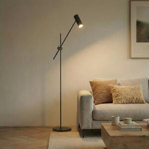 Lampa stojąca Vilo Lindby, czarny, salon / jadalnia, metal, skandynawski