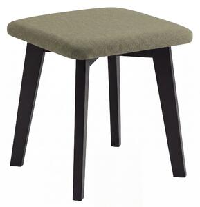 Taboret kwadratowy MILO Zielony (Storm 34) / stelaż bukowy czarny