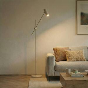 Lampa stojąca Vilo Lindby, kremowy / amber, salon / jadalnia, metal, skandynawski