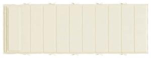 Poduszka na leżak, kremowa, 180x60x4 cm, tkanina oxford