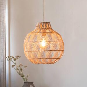 Good & Mojo Lampa wisząca Mendoza, możliwość ściemniania, jasne drewno, salon / jadalnia, bambus, design