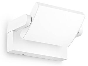 IDEAL LUX Kinkiet zewnętrzny LED Swipe, biały / opal, metal, nowoczesny