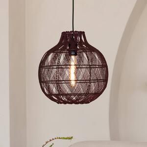 Good & Mojo Lampa wisząca Mendoza, możliwość ściemniania, czerwony, salon / jadalnia, bambus, design