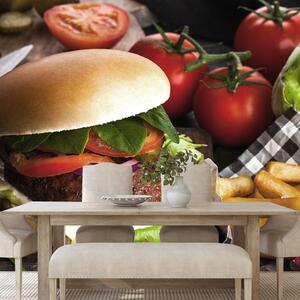 Fototapeta amerykański hamburger