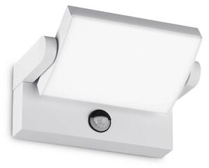 IDEAL LUX Lampa zewnętrzna z czujnikiem ruchu Swipe Sensor, biały / opal, metal, nowoczesny