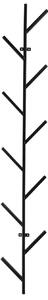 Dziesięcioramienny wieszak ścienny, TREE, 20 x 123,5 cm, czarny