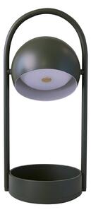 FRANDSEN Lampa stołowa LED Ball Portable, możliwość ściemniania, zielony, salon / jadalnia, metal, design