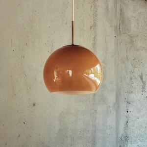 FRANDSEN Lampa wisząca szklana Ball, możliwość ściemniania, brązowy / rdzawy, salon / jadalnia, szkło, design
