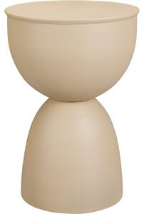 Metalowy stolik pomocniczy DUNE w kolorze piaskowym, 45,5 cm