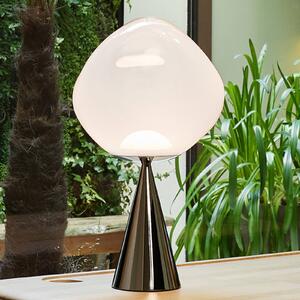 Tom Dixon Lampa stołowa design Melt Cone Fat, możliwość ściemniania, chromowy / srebrny, salon / jadalnia, metal, design