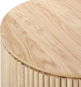 Nowoczesny stolik kawowy ława do salonu ze schowkiem MDF jasne drewno Kirkwood Beliani
